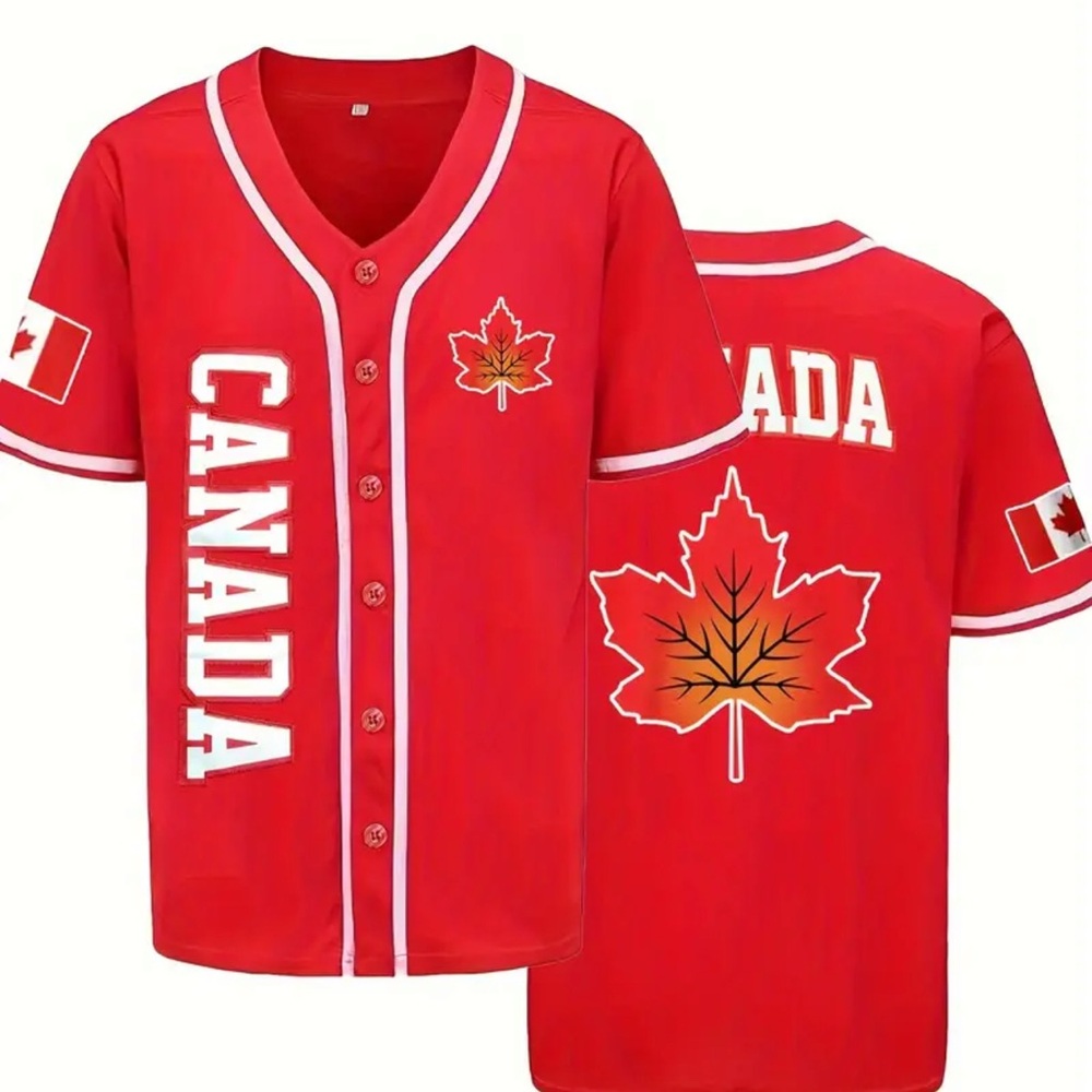 Men’s Canada Baseball Jersey Sz L